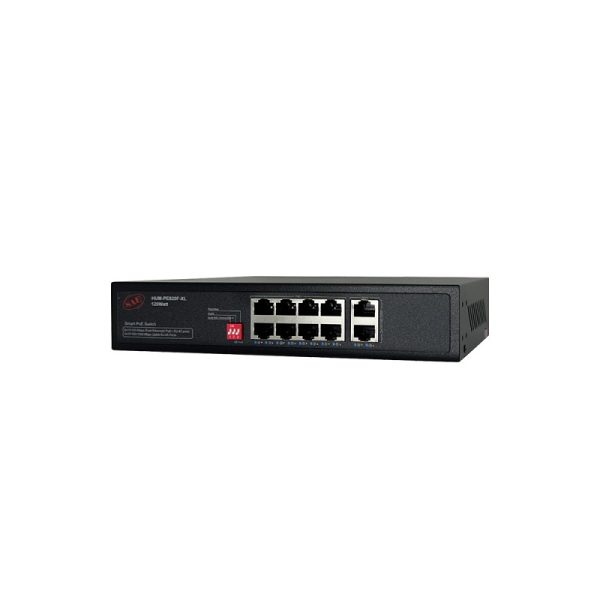 سوئیچ شبکه هوشمند 8 پورت PoE اِس اِی ایی مدل HUM-PE820F-XL