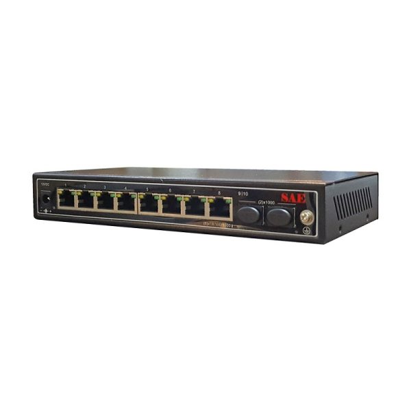 سوئیچ شبکه و مدیا کانورتر 8 پورت گیگ اِس اِی ایی مدل SAE-800G20-TV